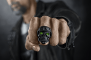 ANILLO SKULL RIDER NEGRO