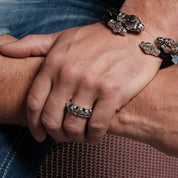 ANILLO CALAVERAS - PLATA