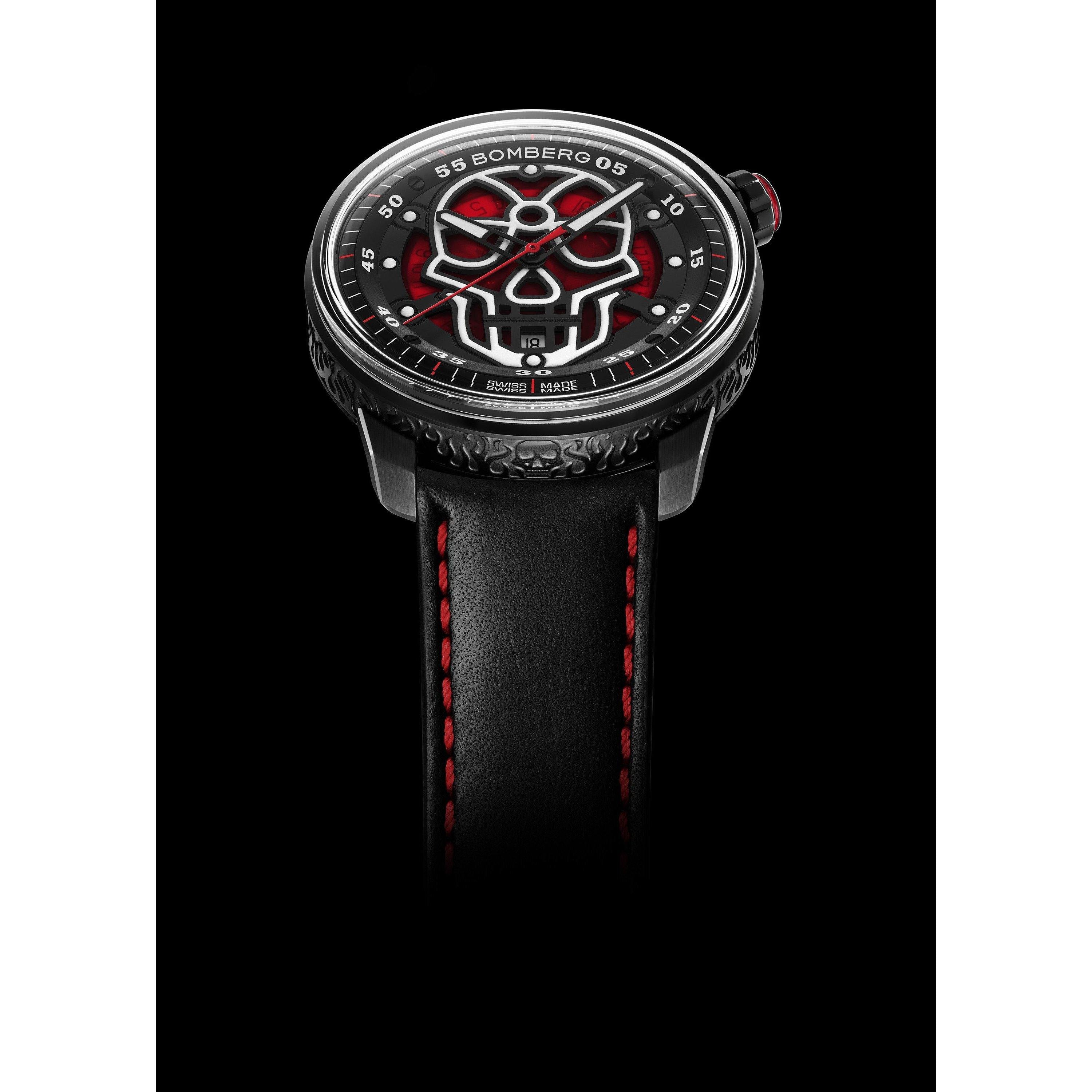 BB-01 AUTOMATIC SKULL RED - B O M B E R G