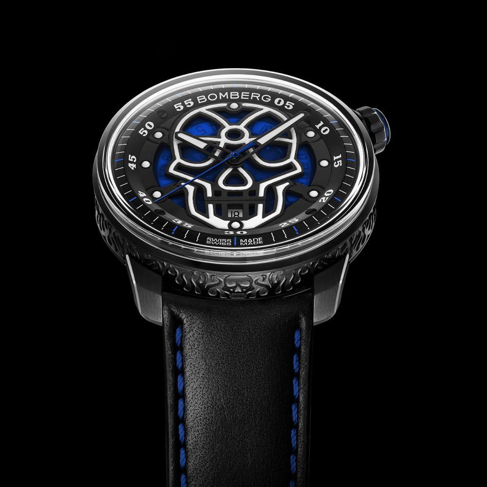 BB-01 AUTOMATIC SKULL BLUE - B O M B E R G