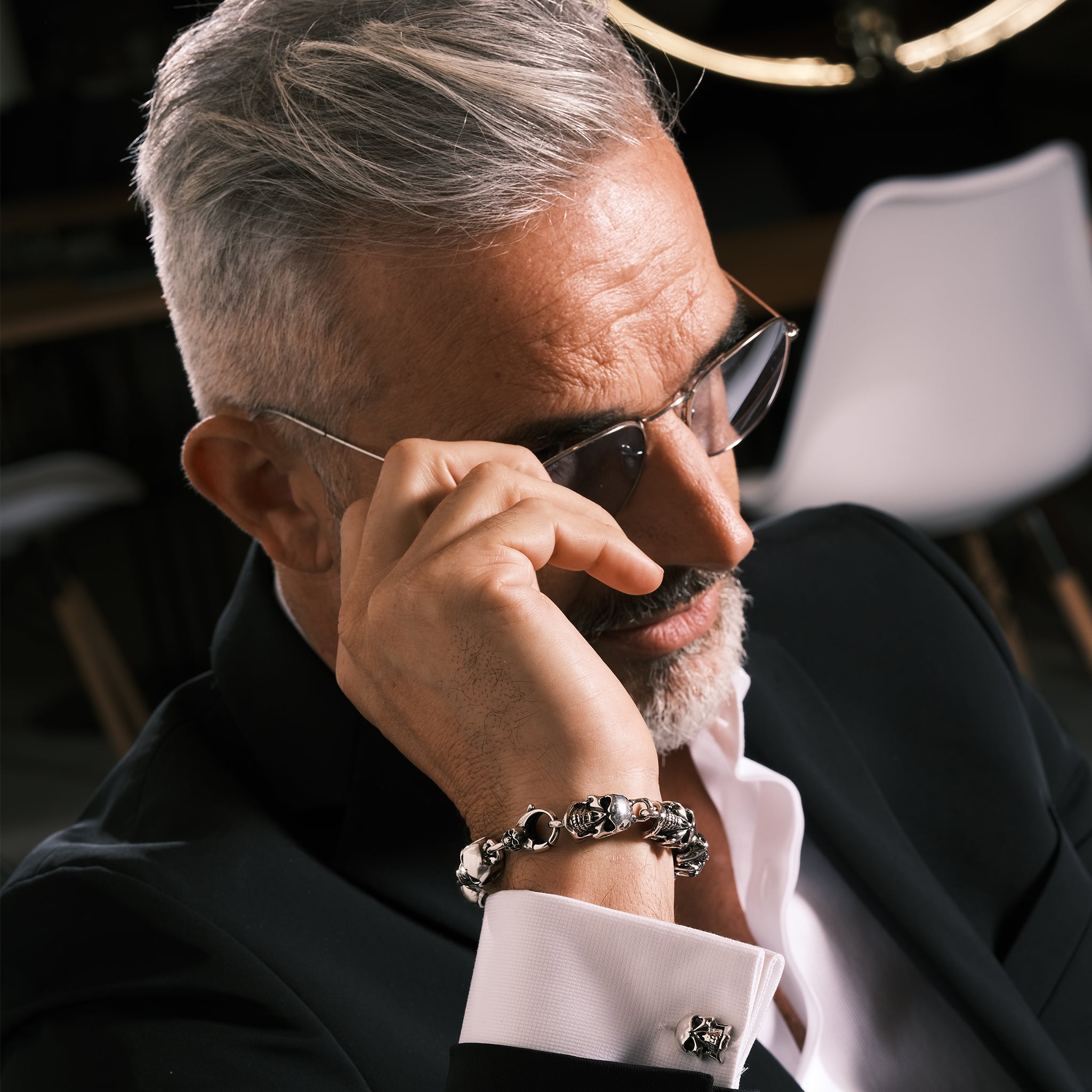 MANCUERNILLAS CALAVERAS PLATA