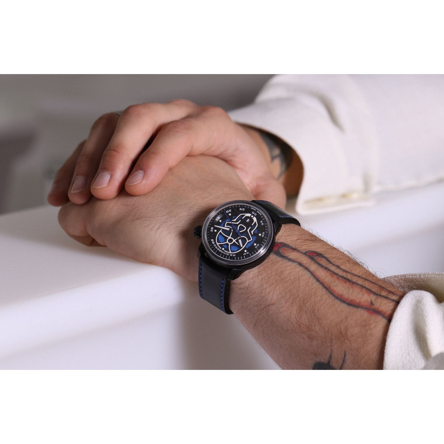 BB-01 AUTOMATIC SKULL BLUE - B O M B E R G