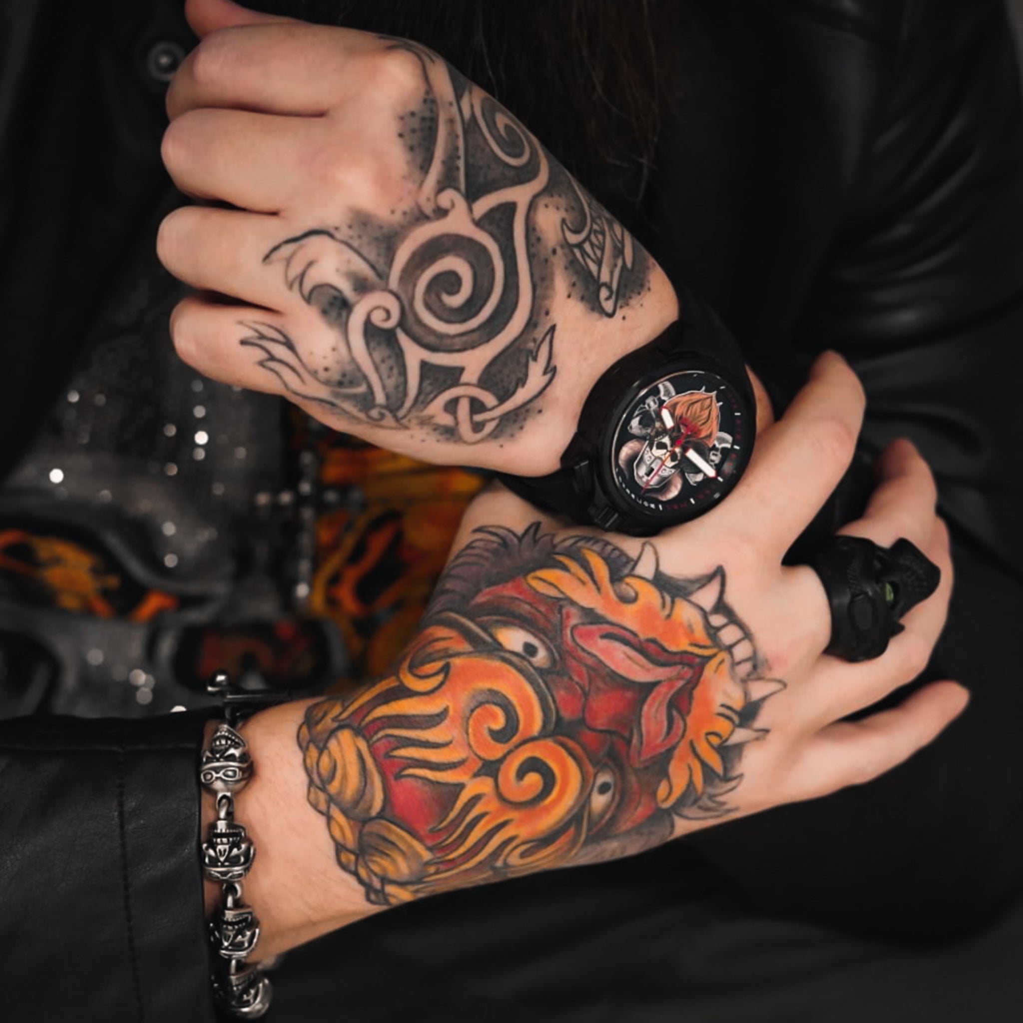 ANILLO SKULL RIDER NEGRO BOMBERG MX